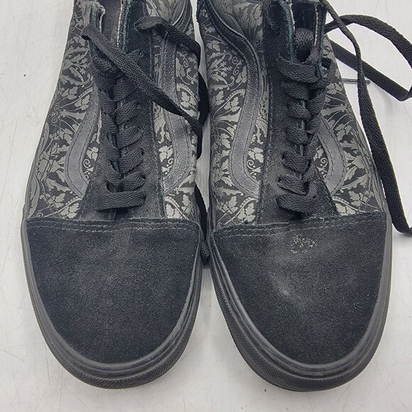 Vans Old Skool Skull Tapestry Mens 10 Black Raven Skate Shoes Casual Athletic - Picture 10 of 13